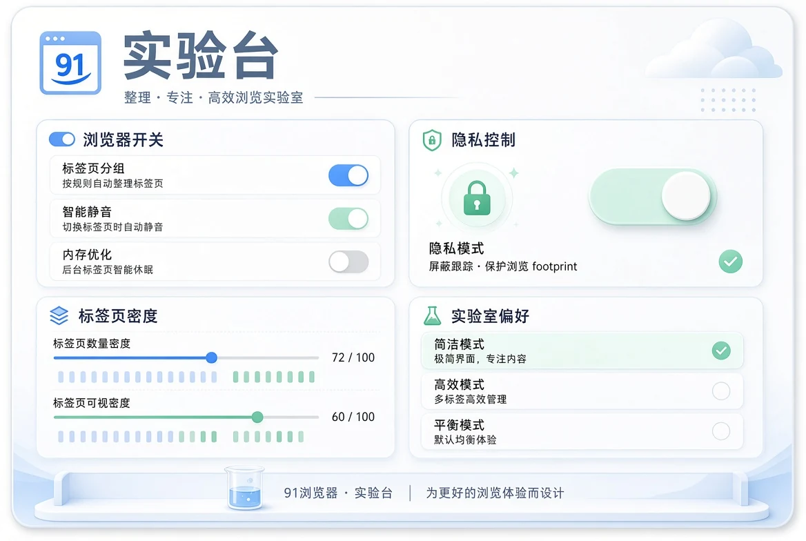 阅读密度标签管理与隐私设置实验台